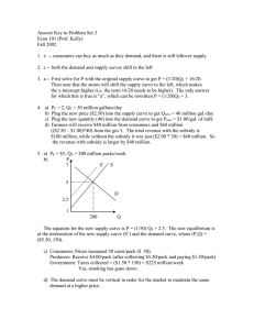 Answer Key to Problem Set 3 Econ 101 (Prof. Kelly) Fall 2002