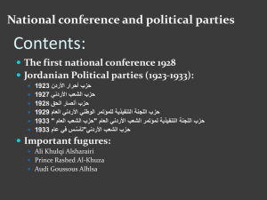Contents: National conference and political parties The first national conference 1928