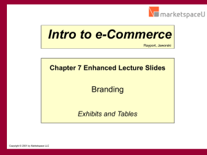 Intro to e-Commerce Branding Chapter 7 Enhanced Lecture Slides Exhibits and Tables