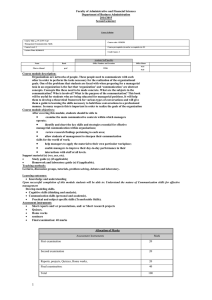 Faculty of Administrative and Financial Sciences Department of Business Administration 2014/2015 Second semester