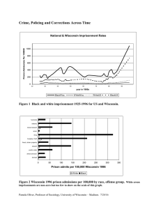Crime, Policing and Corrections Across Time National &amp; Wisconsin Imprisonment Rates