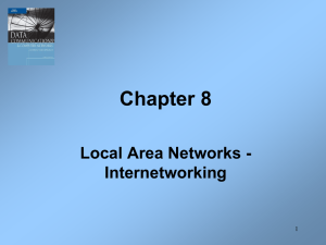 Chapter 8 Local Area Networks - Internetworking 1