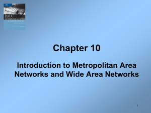 Chapter 10 Introduction to Metropolitan Area Networks and Wide Area Networks 1