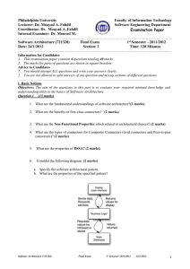 Philadelphia University Faculty of Information Technology  Lecturer: Dr. Moayad A. Fahdil