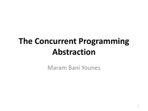 The Concurrent Programming Abstraction Maram Bani Younes 1
