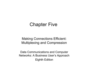 Chapter Five Making Connections Efficient: Multiplexing and Compression Data Communications and Computer