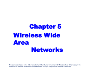 Chapter 5 Wireless Wide Area Networks