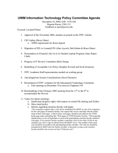 UWM Information Technology Policy Committee Agenda
