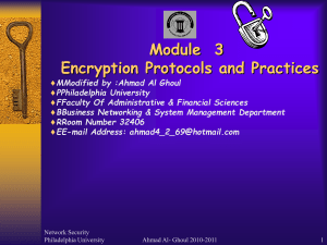 Module  3 Encryption Protocols and Practices 