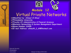 Virtual Private Networks Module  12 
