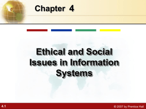 4 Ethical and Social Issues in Information Systems