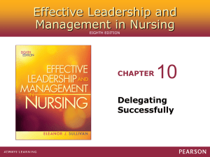 10 Effective Leadership and Management in Nursing Delegating