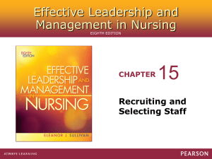 15 Effective Leadership and Management in Nursing Recruiting and