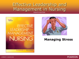 25 Effective Leadership and Management in Nursing Managing Stress