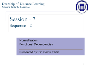 Session - 7 Sequence - 2 Deanship of  Distance Learning Normalization