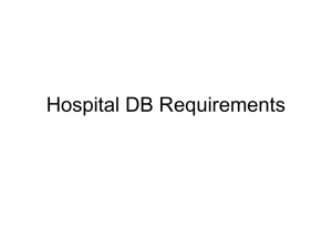 Hospital DB Requirements