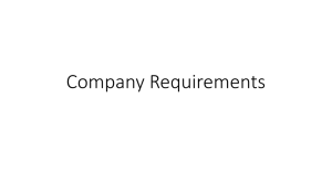 Company Requirements