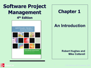 Software Project Management Chapter 1 An Introduction