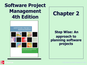 Chapter 2 Software Project Management 4th Edition