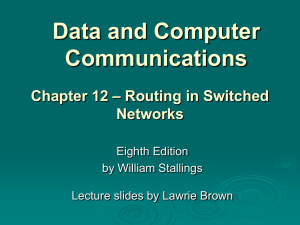 Data and Computer Communications – Routing in Switched Chapter 12