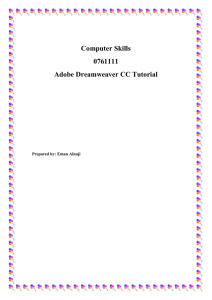 Computer Skills 0761111 Adobe Dreamweaver CC Tutorial