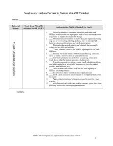 Supplementary Aids and Services for Students with ASD Worksheet