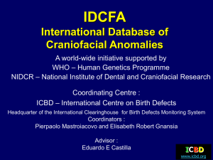 IDCFA International Database of Craniofacial Anomalies