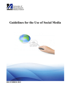 Guidelines for the Use of Social Media  DECEMBER 2012