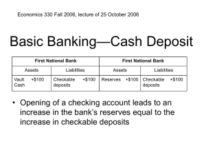 —Cash Deposit Basic Banking