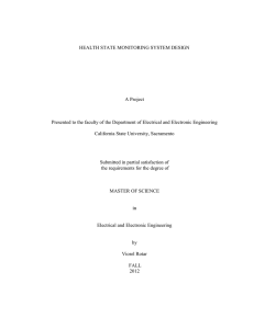 HEALTH STATE MONITORING SYSTEM DESIGN  A Project