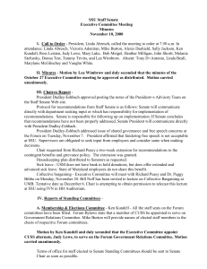 SSU Staff Senate Executive Committee Meeting Minutes November 10, 2000