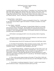 Staff Senate Executive Committee Meeting November 2, 2001 Minutes