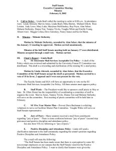 Staff Senate Executive Committee Meeting Minutes February 8, 2002