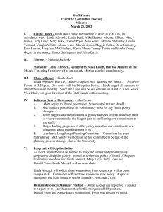 Staff Senate Executive Committee Meeting Minutes March 21, 2002