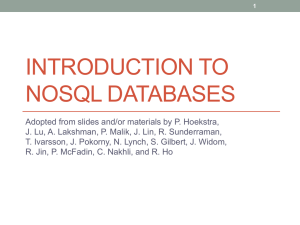 INTRODUCTION TO NOSQL DATABASES