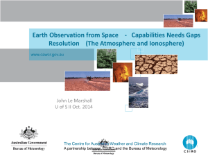 Earth Observation from Space    - Capabilities Needs... Resolution    (The Atmosphere and Ionosphere)