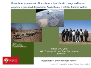 Quantitative assessment of the relative role of climate change and... activities in grassland degradation: Application of a satellite tracking system