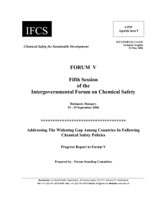 IFCS FORUM  V  Fifth Session