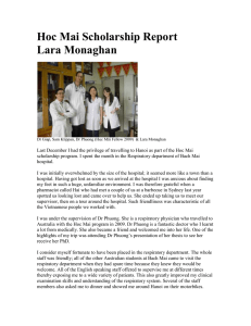 Hoc Mai Scholarship Report Lara Monaghan