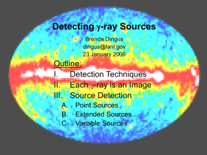 Detecting -ray Sources g Outline: