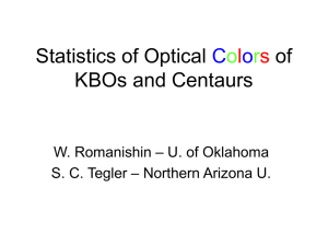 Statistics of Optical of KBOs and Centaurs C