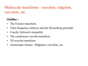 Multiscale transforms : wavelets, ridgelets, curvelets, etc. Outline :