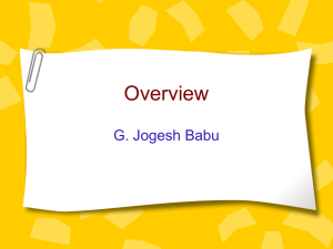 Overview G. Jogesh Babu