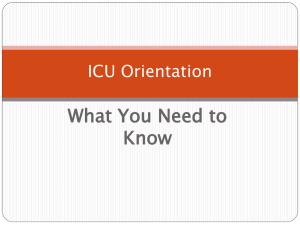 What You Need to Know ICU Orientation