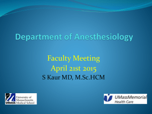Faculty Meeting April 21st 2015 S Kaur MD, M.Sc.HCM