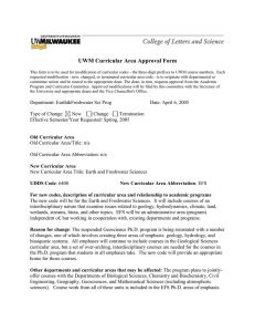 UWM Curricular Area Approval Form