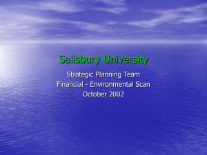 Salisbury University Strategic Planning Team Financial - Environmental Scan October 2002