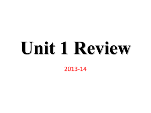Unit 1 Review 2013-14