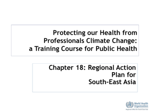 Protecting our Health from Professionals Climate Change: Chapter 18: Regional Action