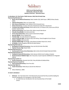 RPDS Council Meeting Minutes Wednesday, February 26, 2014